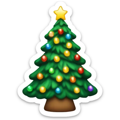 Christmas tree with lights  sticker