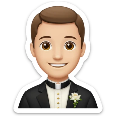 The priest presiding over the wedding sticker