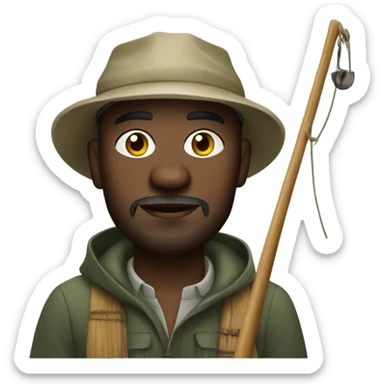 Create an African fisherman sticker