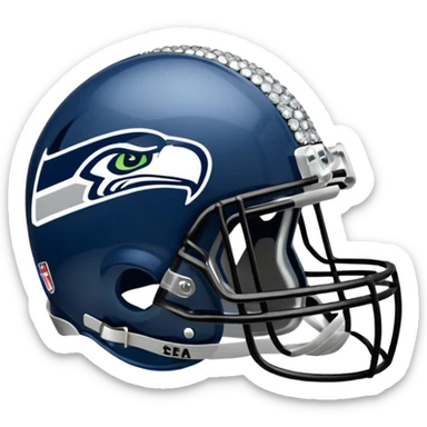 NFL Seahawks helmut with diamond bling  sticker
