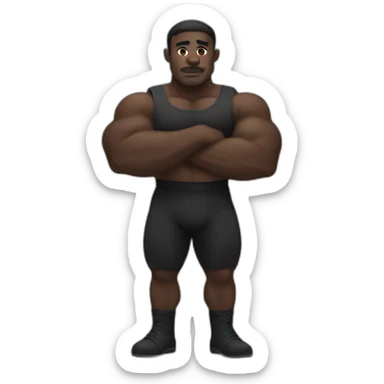Black Strongman sticker