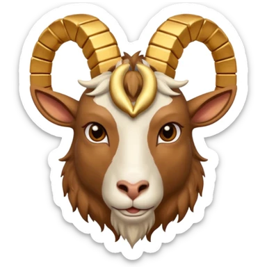 Una cabra macho con flow de rapero  sticker