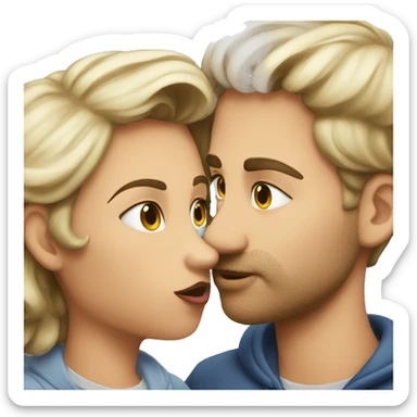 A double kiss sticker