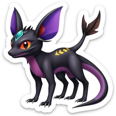 Salandit-Noibat-Noivern-Umbreon-Hybrid (Full body) sticker