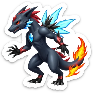  Shiny Zoroark-Salandit-Zekrom-fusion sticker