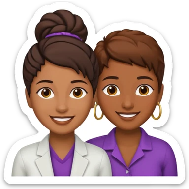 Lesbian emoji Guyanese Masc and mixed fem sticker