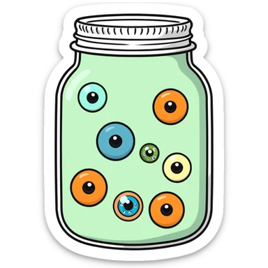 jar full of eyeballs
 sticker