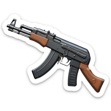 an ak47 with no stock kind of like the draco(a compact assault rifle founded in romania) sticker