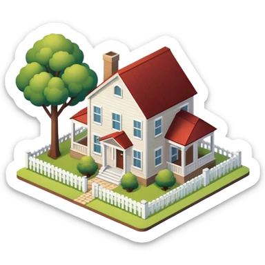 modern farmhouse isometric sticker