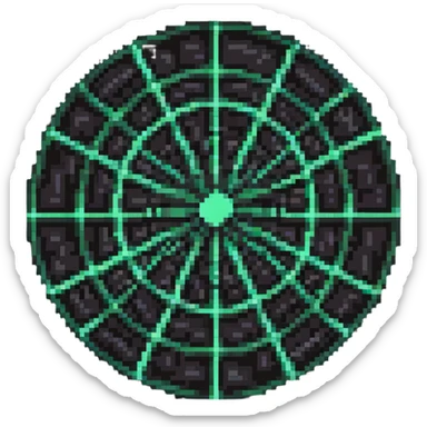 network in a circular form sticker