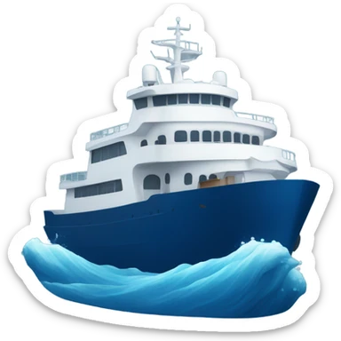 vessel deep blue color sticker