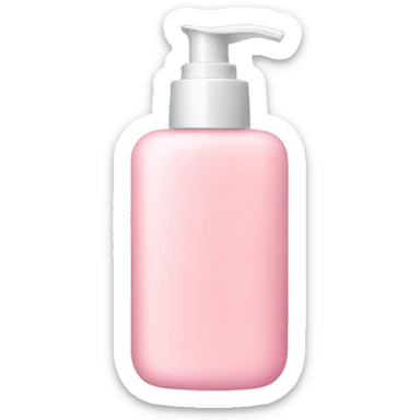 Light pink lotion bottle sticker