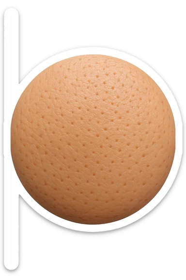 emoji stile iphone di porzione di epidermide umana, iperrealistica 4k sticker