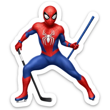 Big Spider-Man wearing a USA hockey jersey sticker