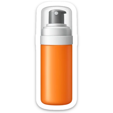 Orange tube type lotion sticker