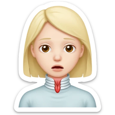 tightening in throa sticker