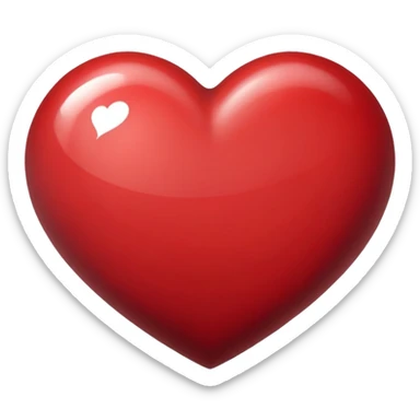 Mahogany-red heart shape sticker