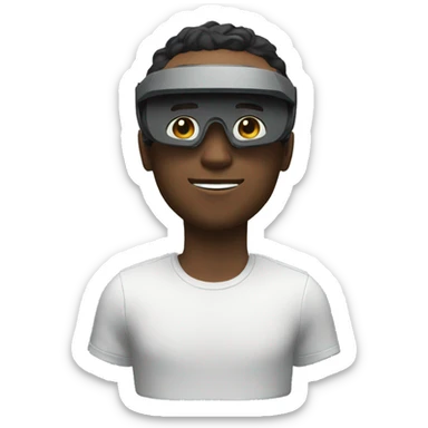 persona realidad virtual sticker