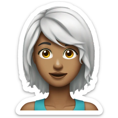 rapariga olhos azuis e cabelo ruivo sticker