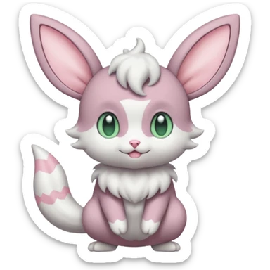  Fey Toony Espurr-Minccino-Skitty-Sprigatito-fusion-hybrid sticker