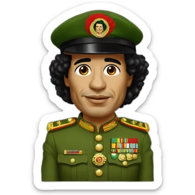 muammar al gaddafi nice sticker