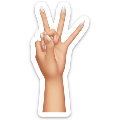 Woman's hand with nail polish making OK sign sticker