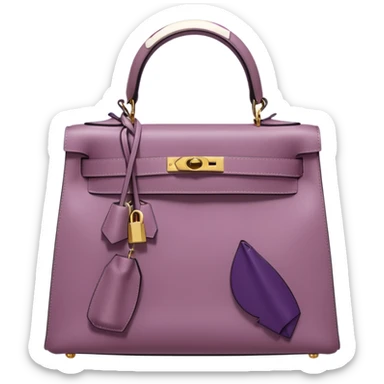 hermes kelly mauve color gold hardware sticker