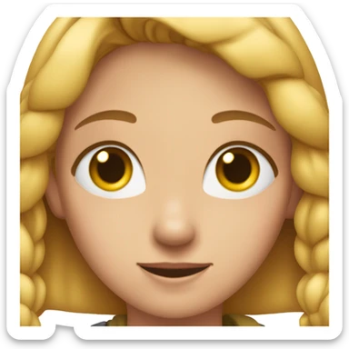 Une fille qui a ses main sur ses oreille sticker