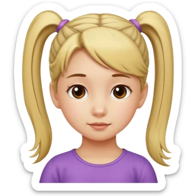 una chica pequeña con una cola  sticker