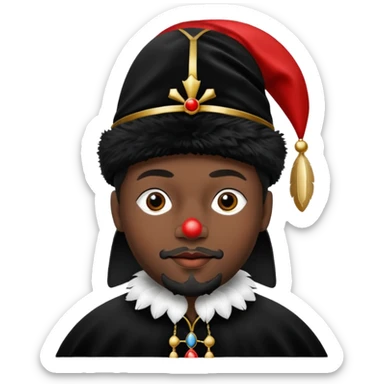 Zwarte pieten muts sticker