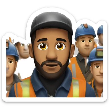 Drake looking at miners sticker