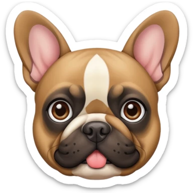 Bouledogue français couleur fauve tête noir  sticker