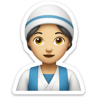 Korean woman holding 4B movement sign sticker