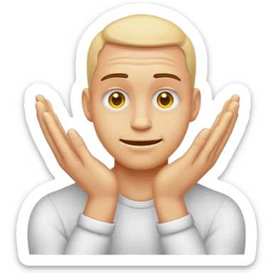 freaky man emoji rubbing hands sticker