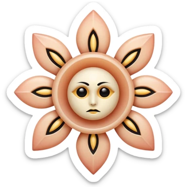 Ritual piercings embedded in pale flesh forming occult pattern sticker