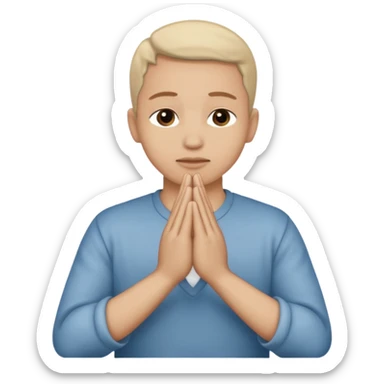  hands clasped prayer sticker