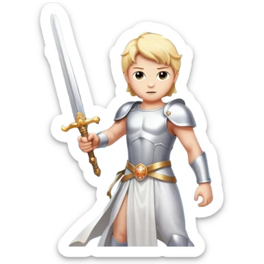 - 🛡️ Shield – symbolizing protection
- ⚔️ Sword – representing spiritual warfare
- 👼 Angel – the heavenly messenger
- ✨ Sparkles – highlighting his glory.  killing the satan sticker