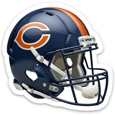 Washington commanders, football helmet facing Chicago Bears football helmet sticker