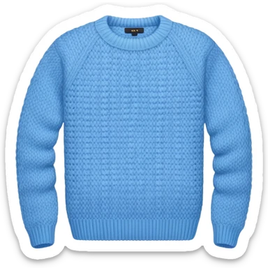 sky-blue knitted wool sweater. sticker