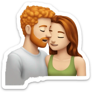 Ginger guy kissing brunette girl 😘 sticker