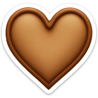 brown heart sticker