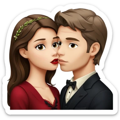 Klaus mikaelson Kissing Elena Gilbert sticker