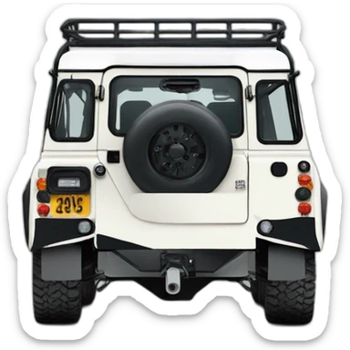 white series 3 land rover defender sticker