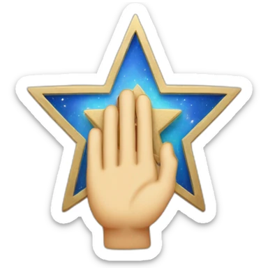 chamsa with a jewish star in the middle of the palm sticker