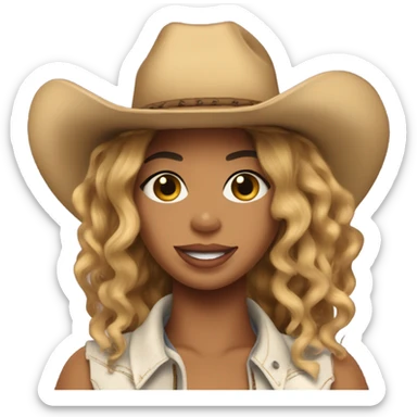 Beyoncé in cow-boy carter  sticker