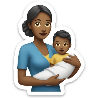 mother with infant sticker