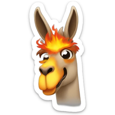 emoji de llama fuego sticker