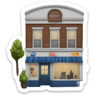 barbershop building sticker