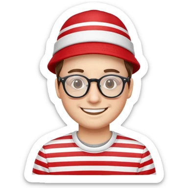Photo of a friend made to look like where’s wally sticker