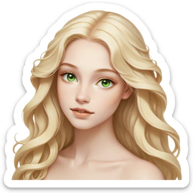 Cinematic Realistic Rapunzel Portrait, with porcelain-like skin featuring a subtle, natural glow, illuminated by soft lighting that brings out the gentle contours of her face. Her long, golden blonde hair cascades in detailed waves, each strand highlighted with a radiant shimmer as it catches the light. Her bright, expressive green eyes exude curiosity and warmth, framed by delicate lashes and soft, arched brows. Her expression is playful and vibrant, with a gentle smile. She is dressed in her classic lavender and pink gown, the fabric textured with delicate folds that flow naturally, catching the light with a soft, radiant glow. The portrait captures a luminous, enchanting aura, seamlessly blending realism with a whimsical, fairytale charm, evoking a timeless sense of beauty and magic. sticker